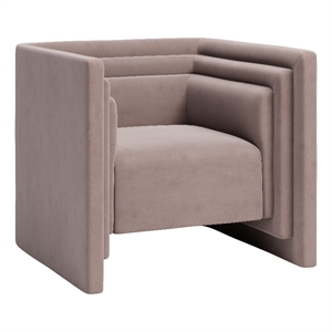 Pemberly Row Modern / Contemporary Assembled Wood Armchair Taupe