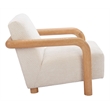 Pemberly Row Contemporary Engineered Wood Accent Chair Cotton White
