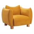 Pemberly Row Contemporary Engineered Wood Accent Chair Mustard