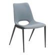 Pemberly Row Contemporary Armless Black Armless Dining Chair Azure Gray