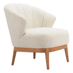 Pemberly Row Contemporary Engineered Wood Accent Chair Tawny Beige