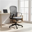 Pemberly Row Modern / Contemporary Metal Office Chair Gray Finish