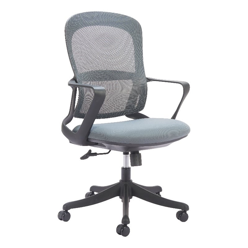 Pemberly Row Modern / Contemporary Metal Office Chair Gray Finish
