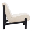 Pemberly Row Contemporary Engineered Wood Accent Chair Beige