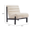 Pemberly Row Contemporary Engineered Wood Accent Chair Beige