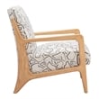 Pemberly Row Contemporary Engineered Wood Accent Chair Beige & Natural