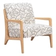 Pemberly Row Contemporary Engineered Wood Accent Chair Beige & Natural