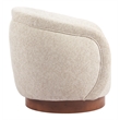 Pemberly Row Contemporary Engineered Wood Swivel Chair Beige