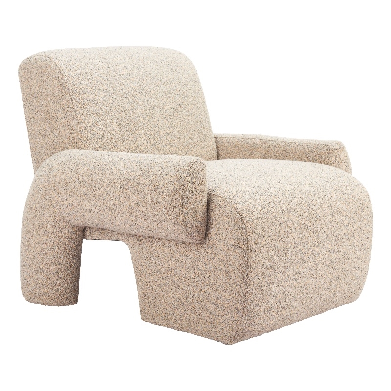 Pemberly Row Contemporary Assembled Wood Accent Chair Heathered Beige