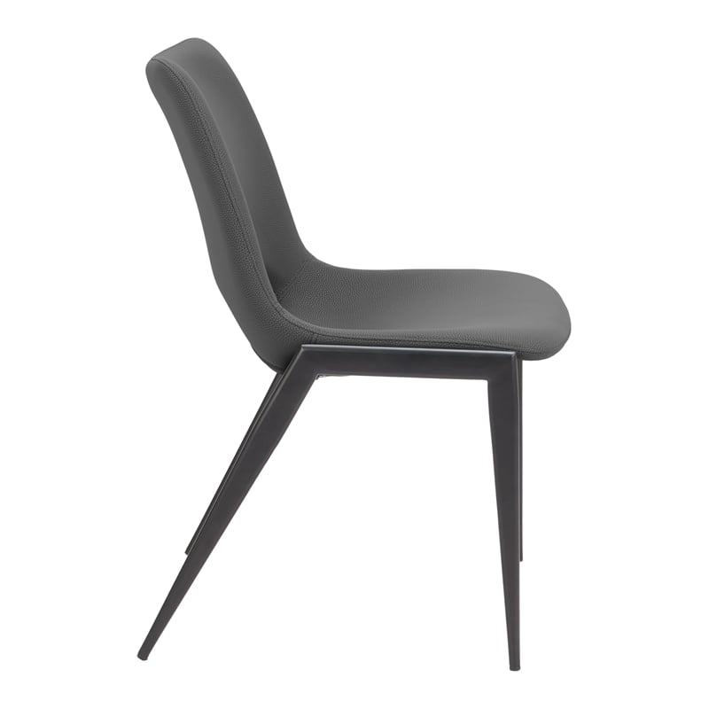 Pemberly Row Contemporary Armless Black Armless Dining Chair Black