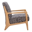 Pemberly Row Contemporary Engineered Wood Accent Chair Gray & Natural