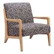 Pemberly Row Contemporary Engineered Wood Accent Chair Gray & Natural