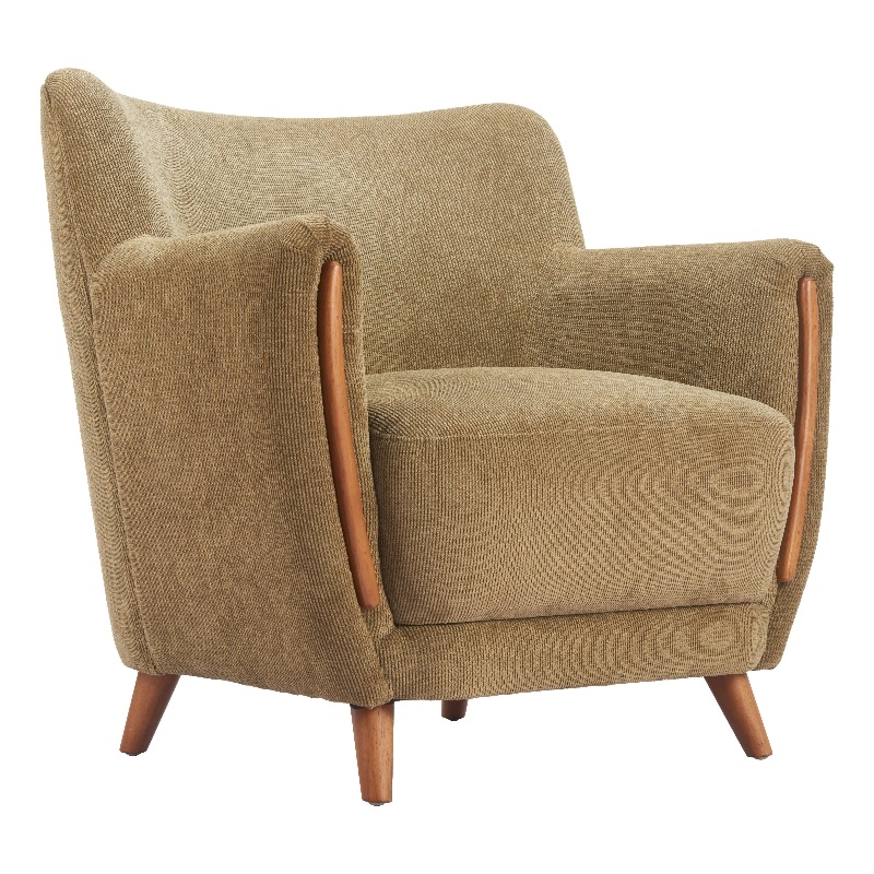 Pemberly Row Contemporary Engineered Wood Accent Chair Olive Green