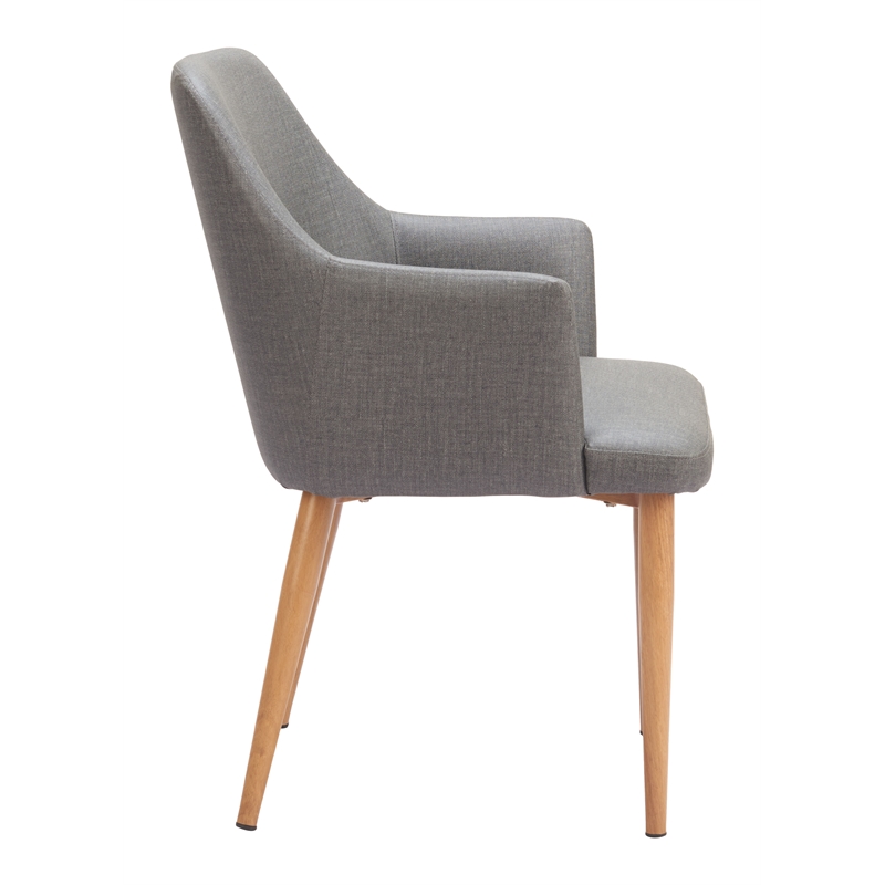 Pemberly Row Modern / Contemporary Engineered Wood Dining Chair Gray