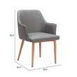 Pemberly Row Modern / Contemporary Engineered Wood Dining Chair Gray