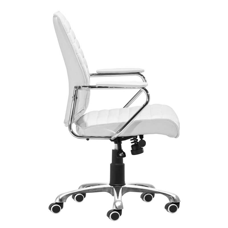 Pemberly Row Contemporary Office Low Back Office Chair White