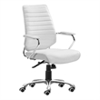 Pemberly Row Contemporary Office Low Back Office Chair White