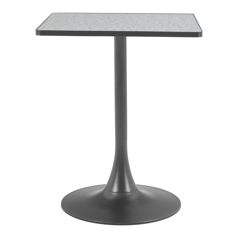 Pemberly Row Modern / Contemporary Metal Bistro Table Gray & Bronze
