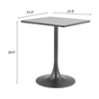 Pemberly Row Modern / Contemporary Metal Bistro Table Gray & Bronze