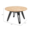 Pemberly Row Contemporary Engineered Wood Burl 2 in 1 Table Natural