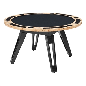 Pemberly Row Contemporary Engineered Wood Burl 2 in 1 Table Natural