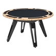 Pemberly Row Contemporary Engineered Wood Burl 2 in 1 Table Natural