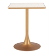 Pemberly Row Modern / Contemporary Metal Bistro Table Beige & Gold