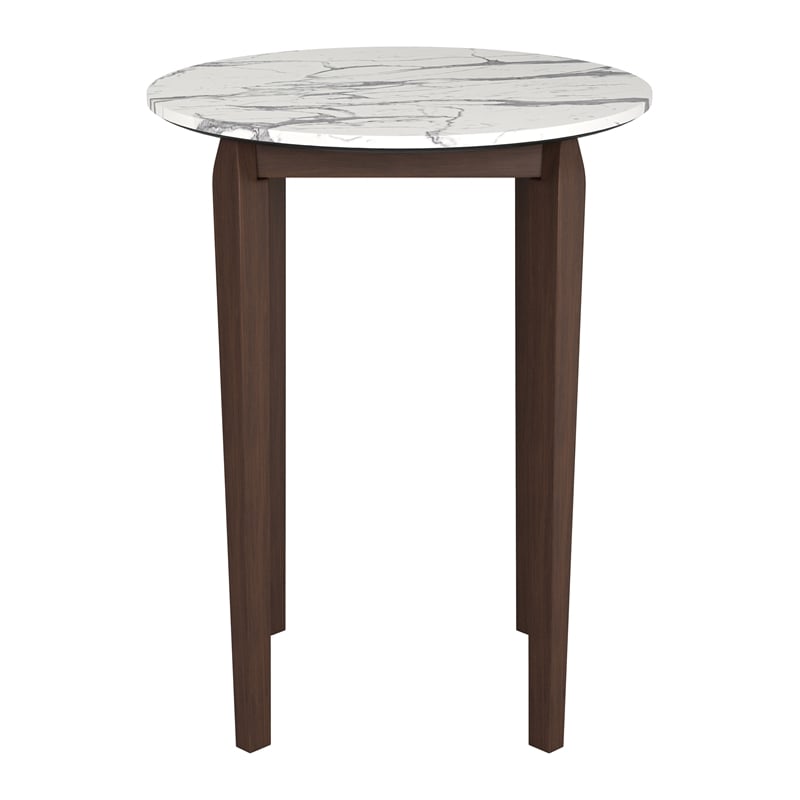 Pemberly Row Modern / Contemporary Wood Bar Table White Finish