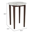 Pemberly Row Modern / Contemporary Wood Bar Table White Finish