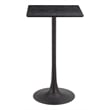 Pemberly Row Modern / Contemporary Metal Bar Table Black Finish
