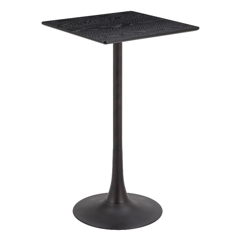 Pemberly Row Modern / Contemporary Metal Bar Table Black Finish