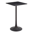 Pemberly Row Modern / Contemporary Metal Bar Table Black Finish