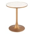 Pemberly Row Modern / Contemporary Metal Bistro Table Beige & Gold
