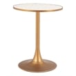 Pemberly Row Modern / Contemporary Metal Bistro Table Beige & Gold