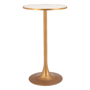 Pemberly Row Modern / Contemporary Metal Bar Table Beige & Gold