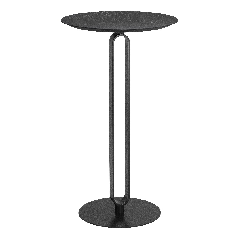 Pemberly Row Modern / Contemporary Metal Bar Table Black Finish