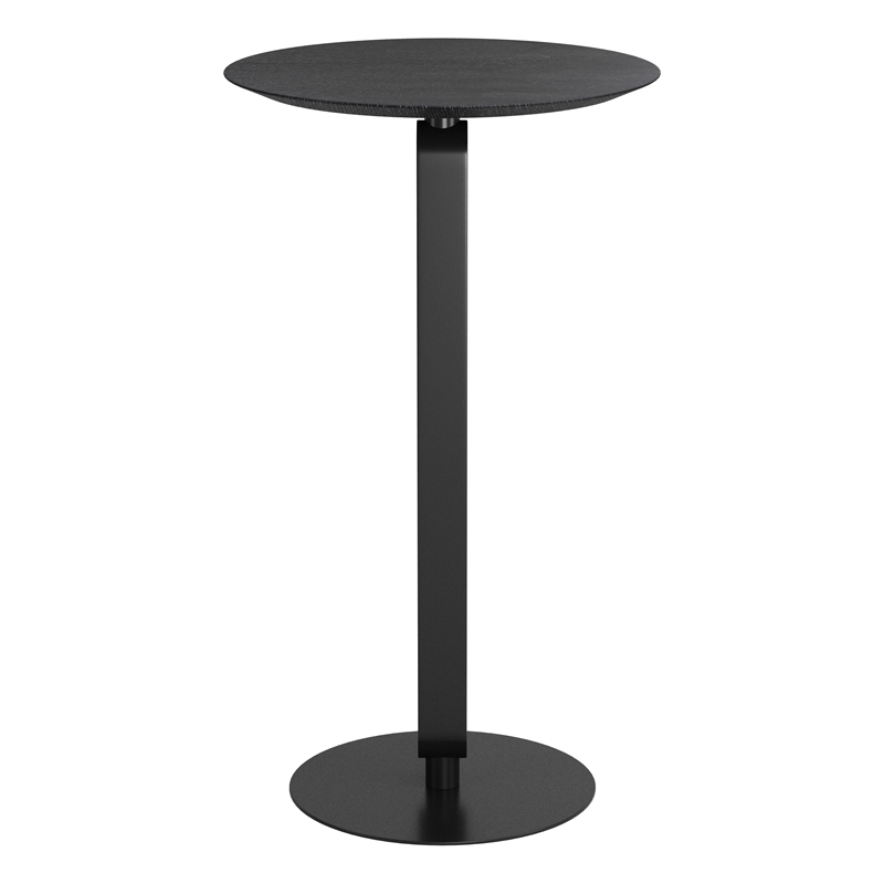 Pemberly Row Modern / Contemporary Metal Bar Table Black Finish