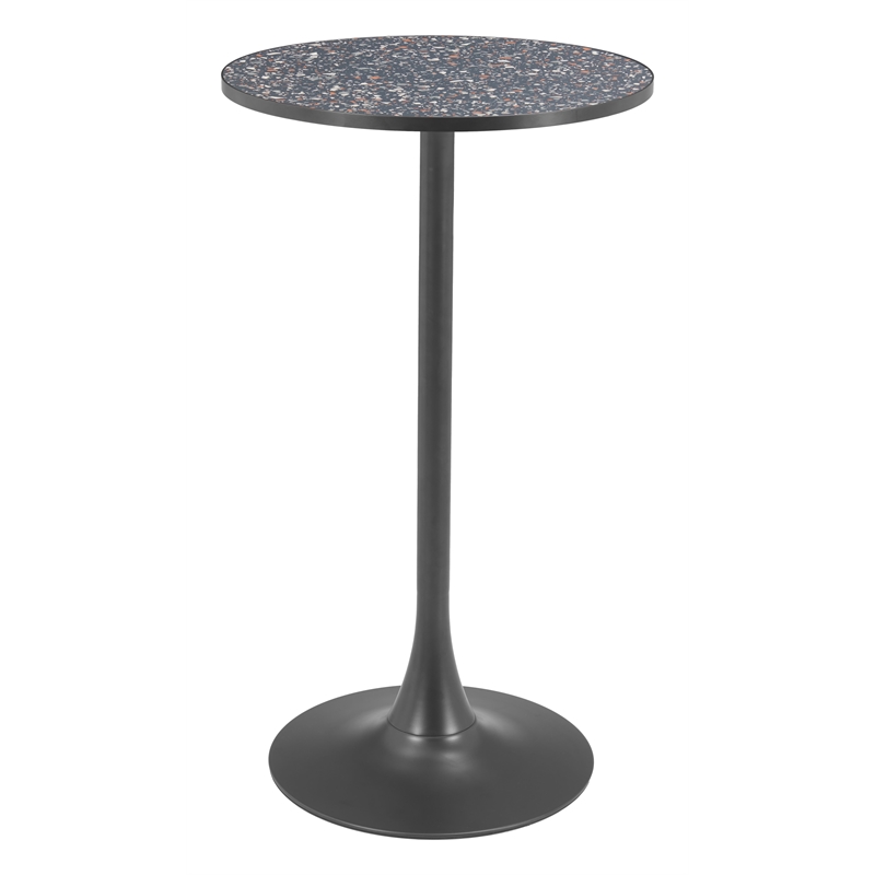 Pemberly Row Modern / Contemporary Metal Bar Table Black & Bronze