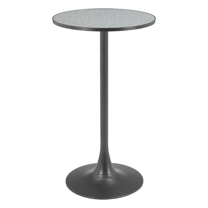 Pemberly Row Modern / Contemporary Metal Bar Table Gray & Bronze