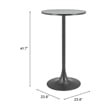 Pemberly Row Modern / Contemporary Metal Bar Table Gray & Bronze
