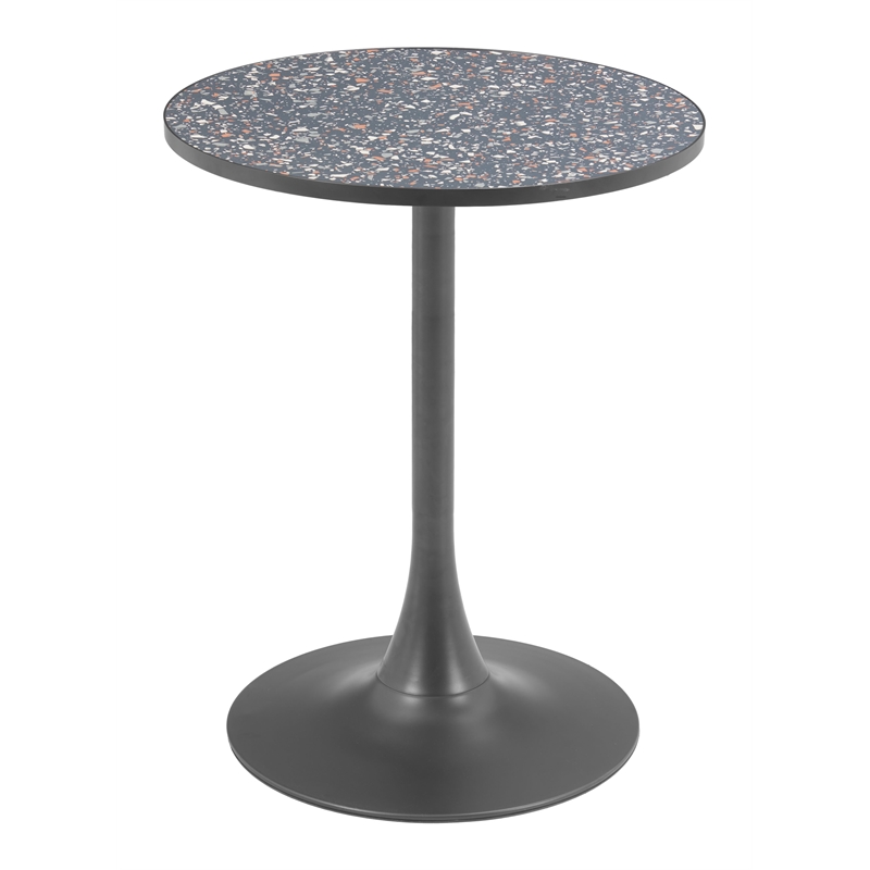 Pemberly Row Modern / Contemporary Metal Bistro Table Black & Bronze