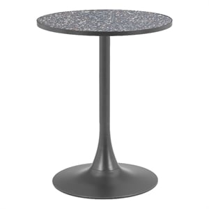 Pemberly Row Modern / Contemporary Metal Bistro Table Black & Bronze