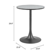 Pemberly Row Modern / Contemporary Metal Bistro Table Gray & Bronze