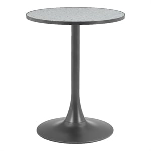 Pemberly Row Modern / Contemporary Metal Bistro Table Gray & Bronze