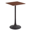 Pemberly Row Modern / Contemporary Metal Bar Table Brown Finish