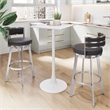Pemberly Row Modern / Contemporary Metal Bar Table White Finish