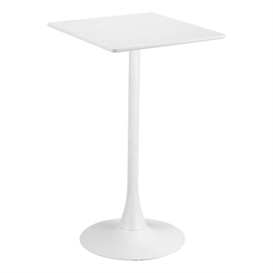 Pemberly Row Modern / Contemporary Metal Bar Table White Finish