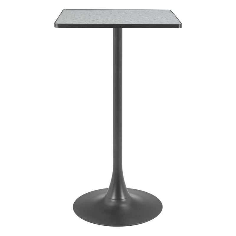 Pemberly Row Modern / Contemporary Metal Bar Table Gray & Bronze
