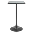 Pemberly Row Modern / Contemporary Metal Bar Table Gray & Bronze