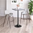 Pemberly Row Modern / Contemporary Metal Bar Table Gray & Bronze